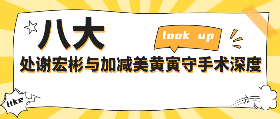 八大处谢宏彬与加减美黄寅守手术深度对比